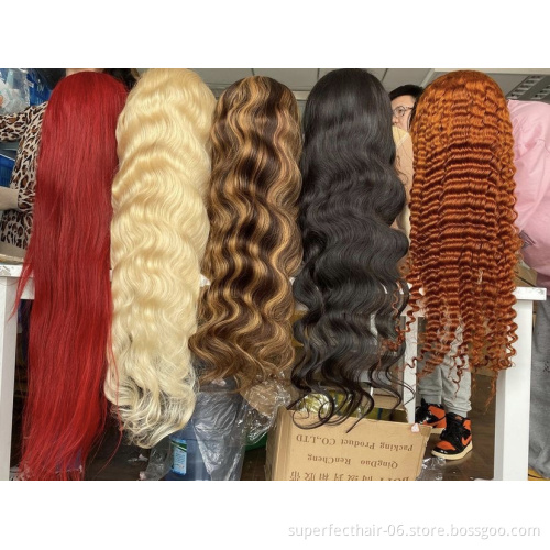 Superfect 100% Raw Virgin Brazilian Human Hair Wig Curly HD Transparent Lace Wig Pre Plucked Lace Front Wigs for Black Women